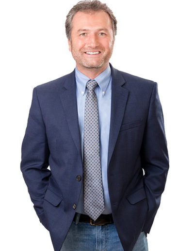 Professional business portrait of man on white background