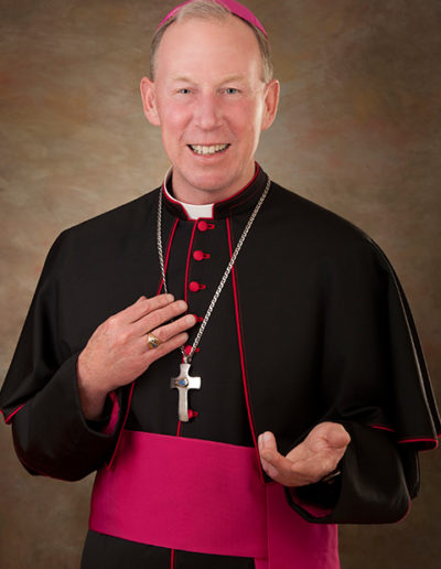 Catholic Bishop poses for in studio portrait